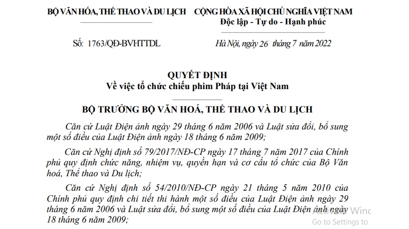 Tổ chức chiếu phim Pháp tại Việt Nam